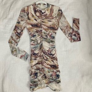 Marble Print Dress